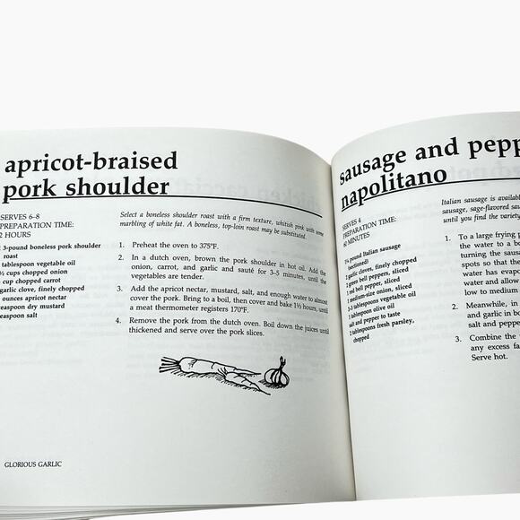 Glorious Garlic A Cookbook Braida Charlene A Flavorful Recipes Meals Tasty 1992 - Picture 12 of 13